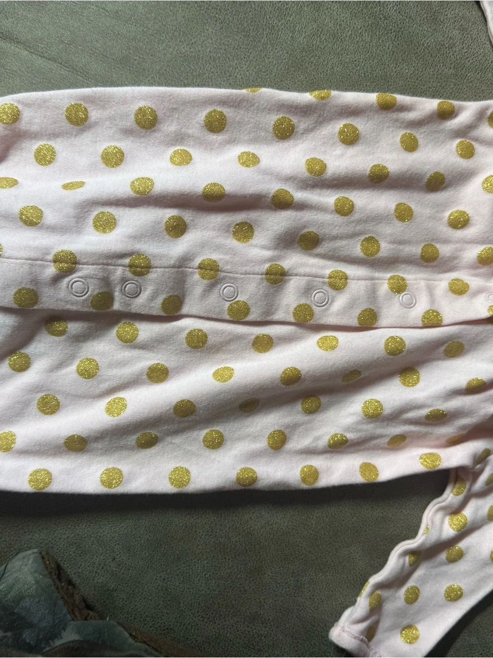 Carter's Pink Sleep Sack with Gold Polka Dots